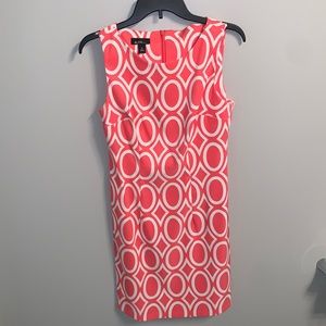 Coral patterned business dress